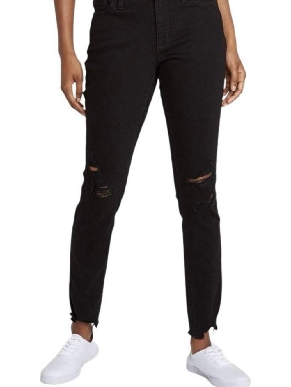 Universal Thread Black Distressed High-Rise Skinny Jeans